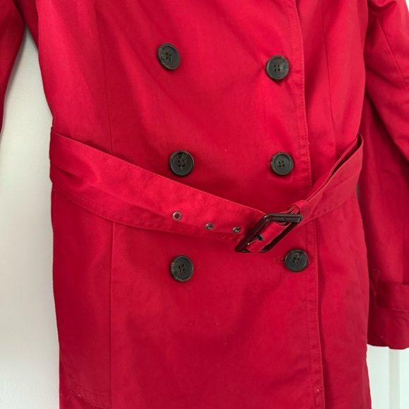 Banana Republic Pop Color Trench Coat Red size XS - Picture 10 of 13